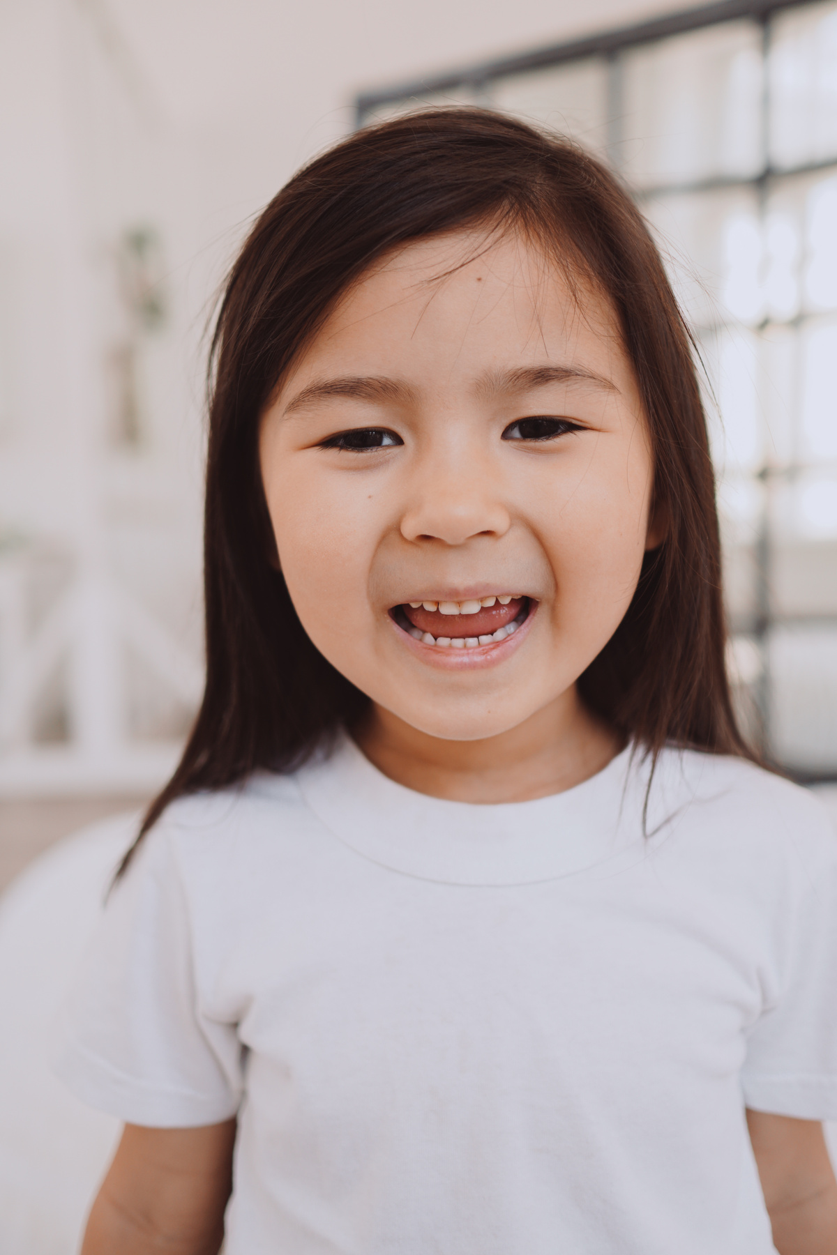 Little Kid  Smiling in the Living Room